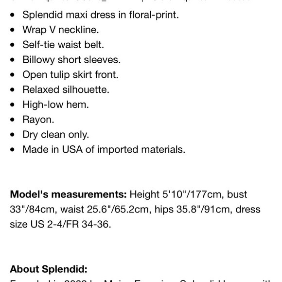 Splendid Floral Faux Wrap Maxi Dress - Picture 4 of 6